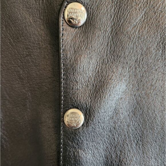 INTERSTATE Leather Men's Full Snap Lace Up Vest Size XL - Picture 7 of 8